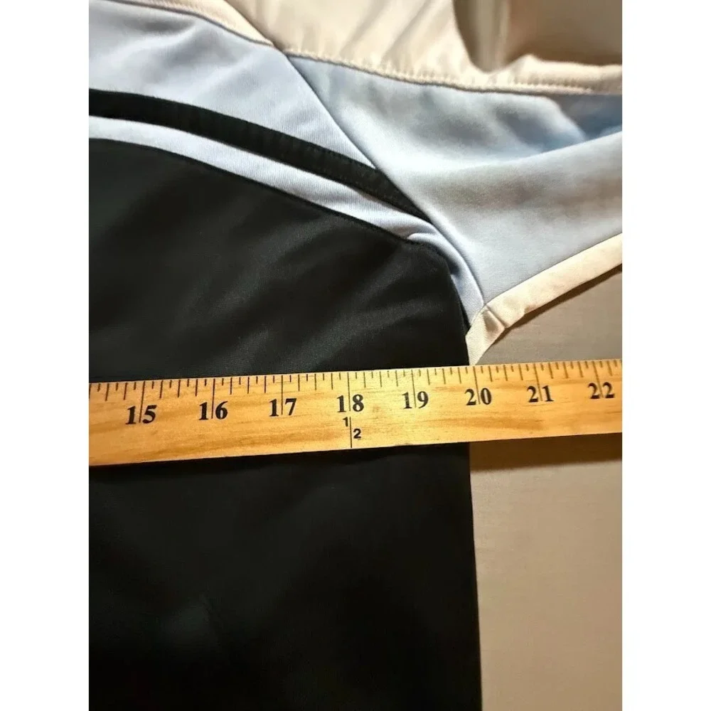 Vintage Nike Sweater Boys XL Blue Striped Full Zip Long‎ Sleeve.